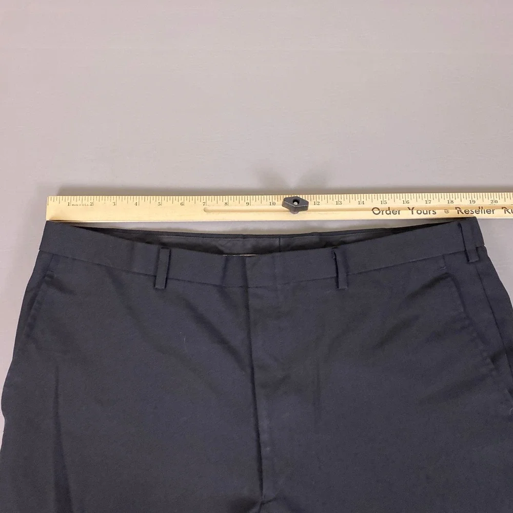 Murphy & Hartelius‎ Wool Dress Pants Men's Size 40x32 Black Flat Front EUC